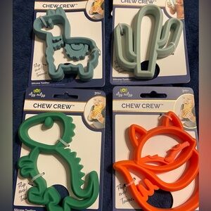 Itzy Ritzy NEW Chew Crew Set of 4 Silicone Teether